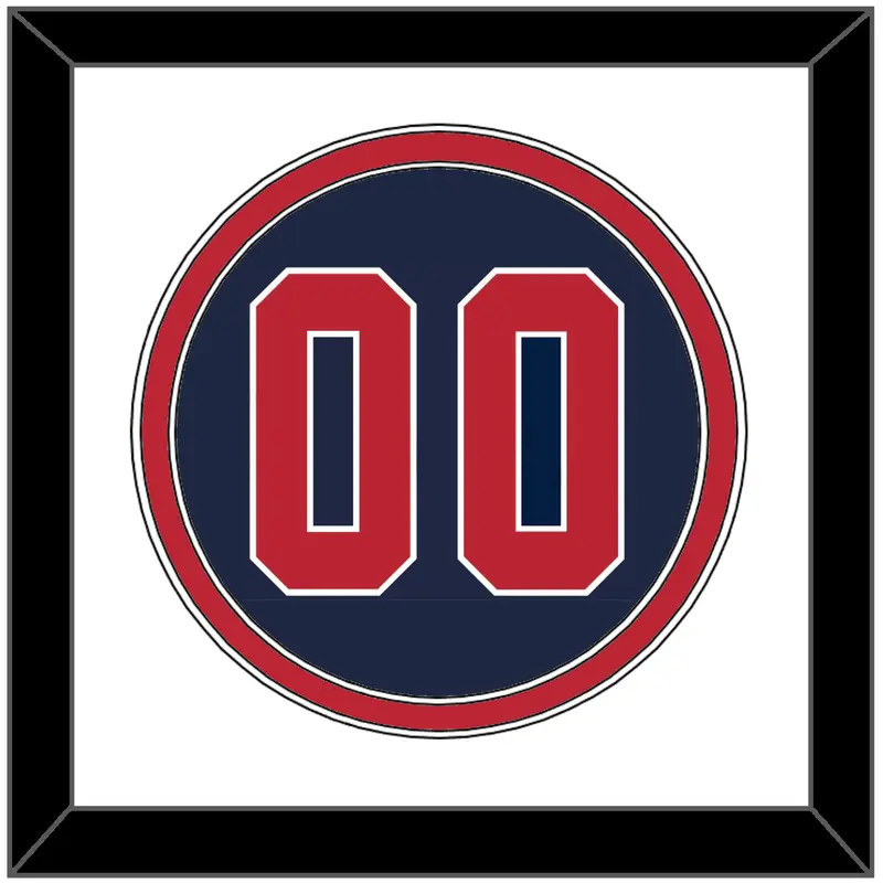 United States Baseball Number - 2020/2021 Olympics Alternate Blue - Double Mat 1