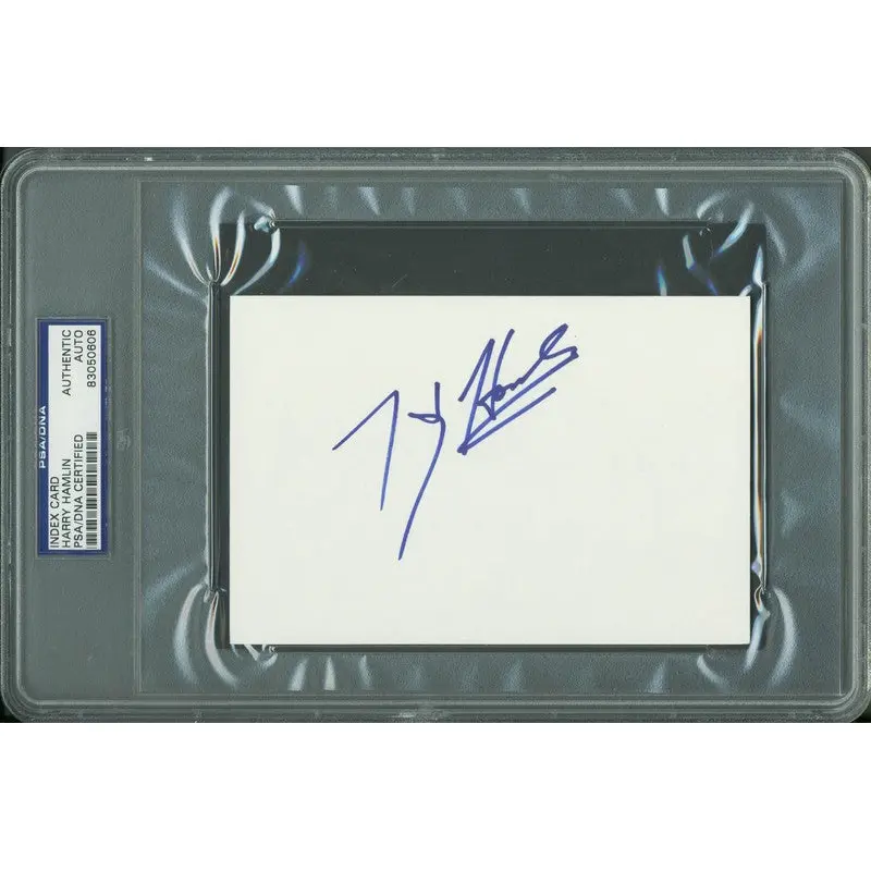 Harry Hamlin Authentic Signed 4x6 Index Card Autographed PSA/DNA Slabbed 3