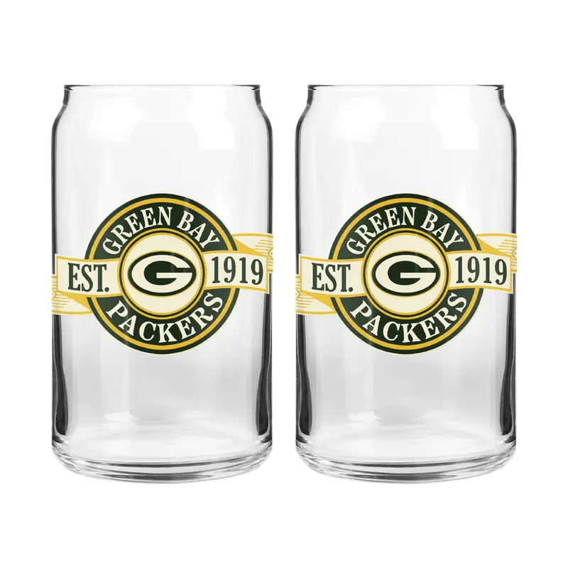 NFL Green Bay Packers 16 oz Can Glass Banner Design