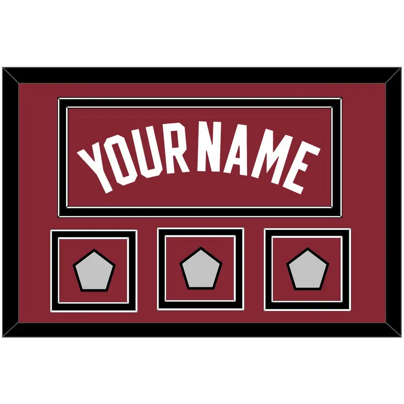 Miami Name & 3 Finals Patches - Alternate Red (2009-2017) - Double Mat 3
