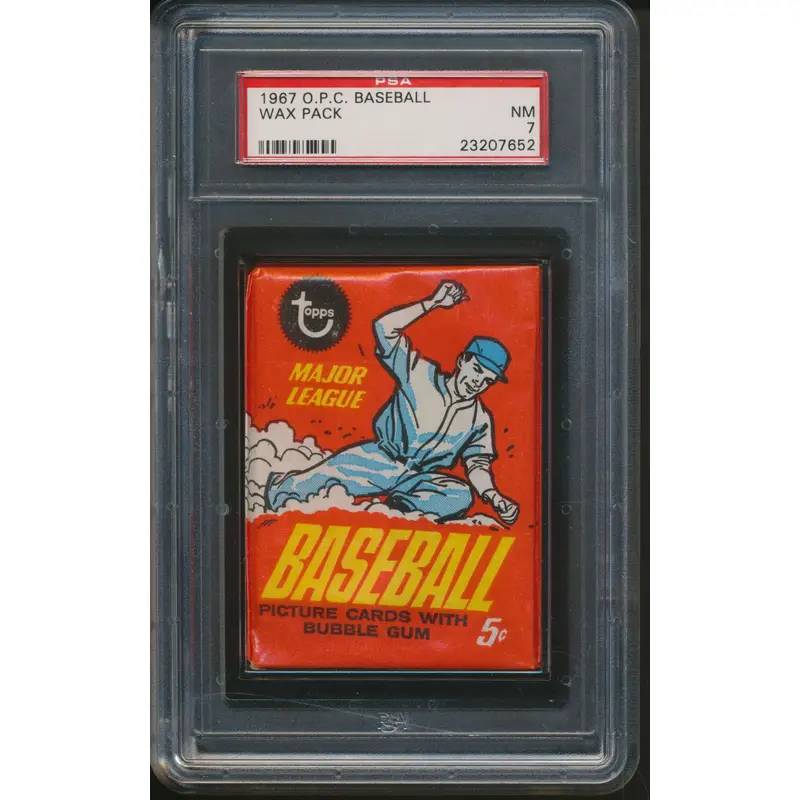 1967 OPC O-Pee-Chee Baseball Unopened Wax Pack PSA 7