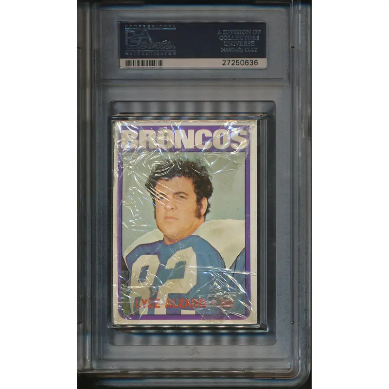 1972 Topps Football Unopened 1st Series Cello Pack PSA 7