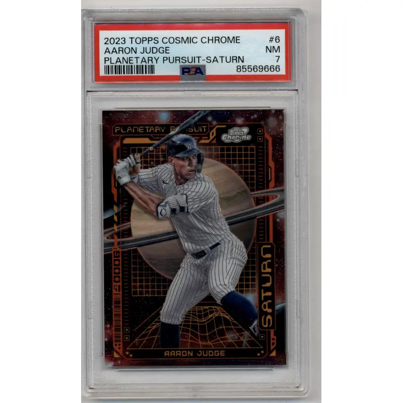 Aaron Judge 2023 Topps Cosmic Chrome Planetary Pursuit Saturn PSA 7 Near Mint