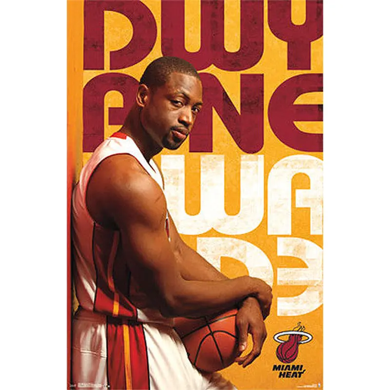 Dwyane Wade "Superstar" Miami Heat NBA Basketball Poster - Costacos 2013