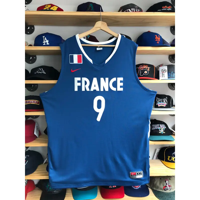 Vintage Nike France Team Tony Parker Jersey Size 2XL
