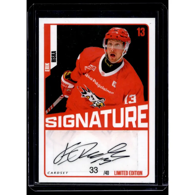 2023-24 Cardset Signature Limited Edition -  Erik Riska /40