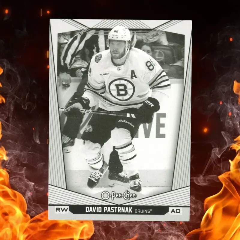 2024-25 O-Pee-Chee DAVID PASTRNAK Black & White Test Print #496 SSP