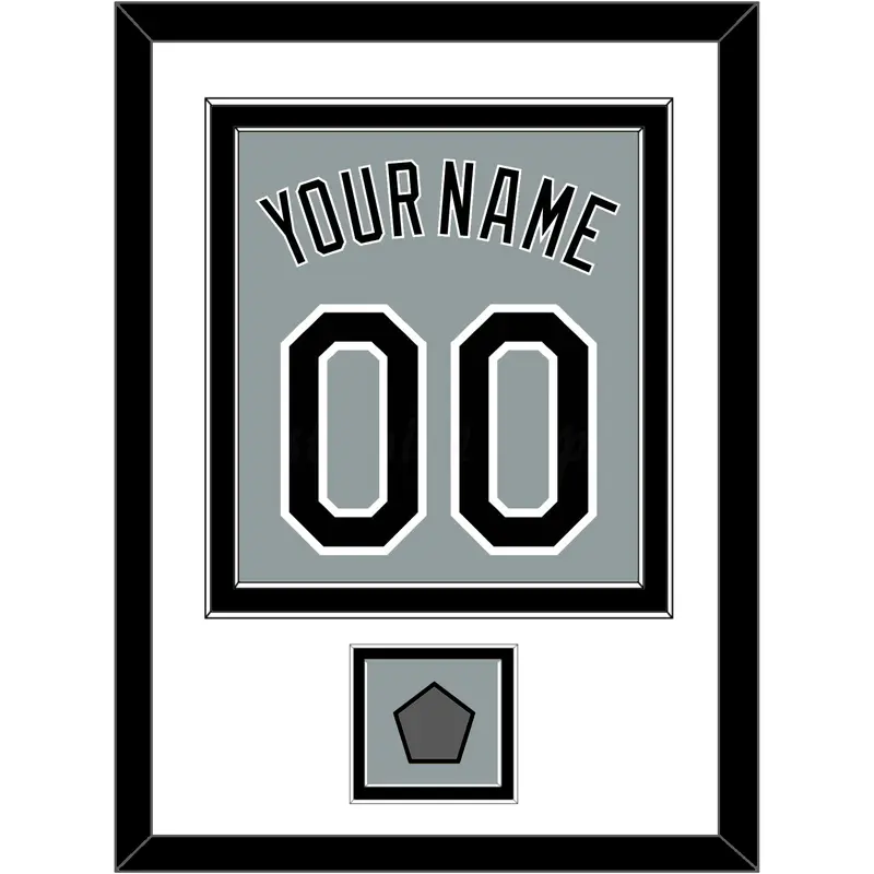 Chicago Name, Number & 2005 World Series Champions Patch - Road Gray - Double Mat 1