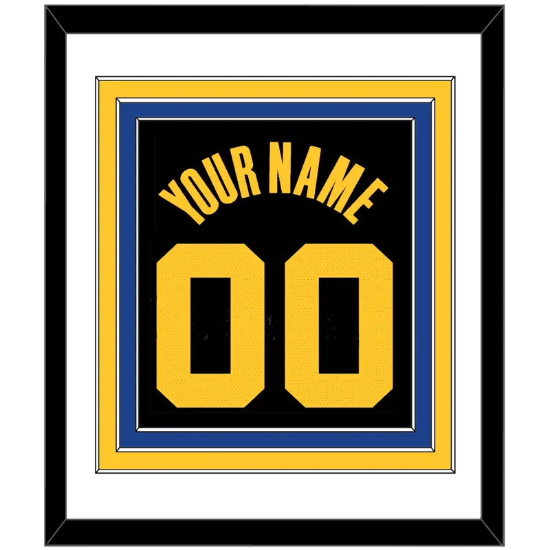 Golden State Name & Number - Black City (2021-2022) - Triple Mat 1