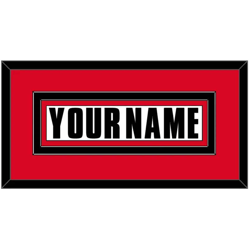 Canada Mens Hockey Nameplate - 2002 Olympics Home White - Double Mat 2
