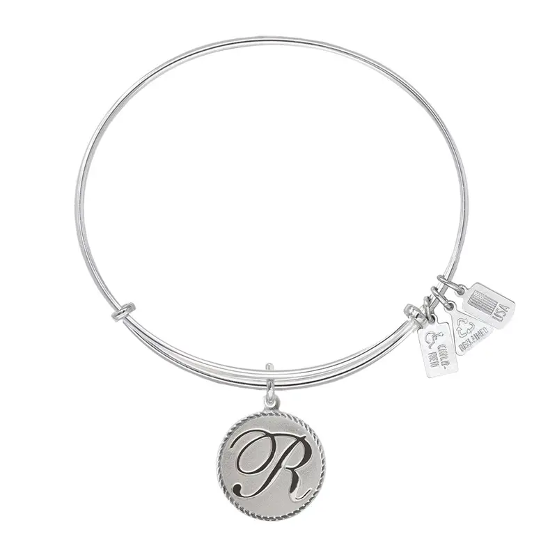 Love Letter 'R' Charm Bangle