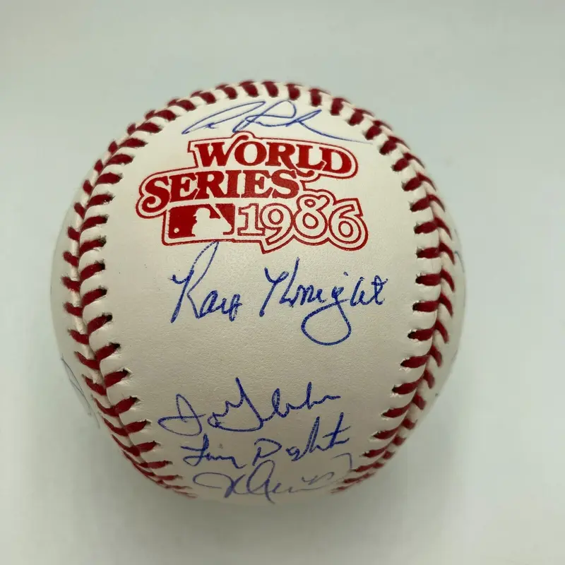 1986 New York Mets World Series Champs Team Signed W.S. Baseball Beckett