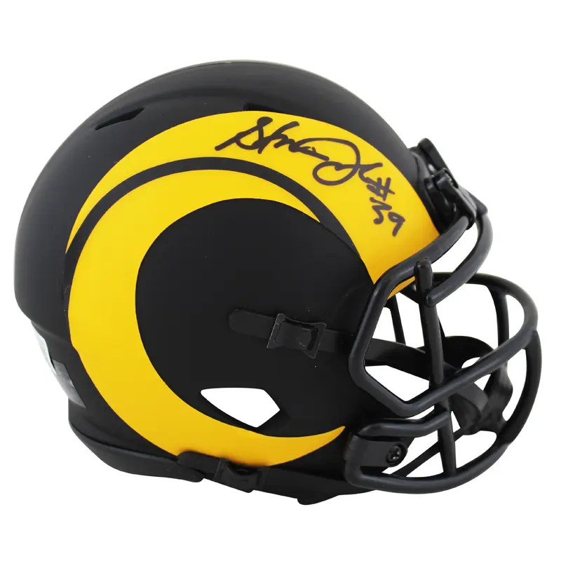 Rams Steven Jackson Authentic Signed Eclipse Speed Mini Helmet BAS Witnessed