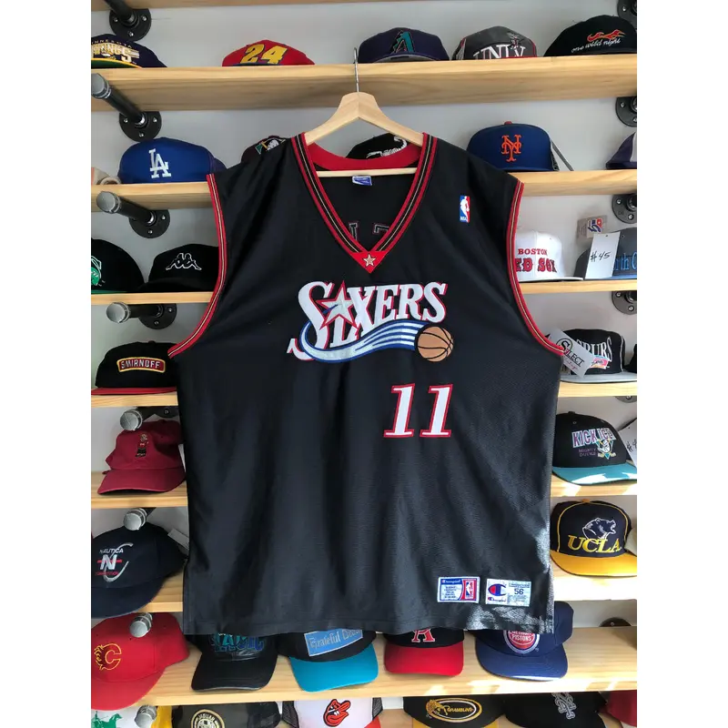 Vintage Champion Philadelphia 76ers Raja Bell Authentic Jersey Size 56/3XL