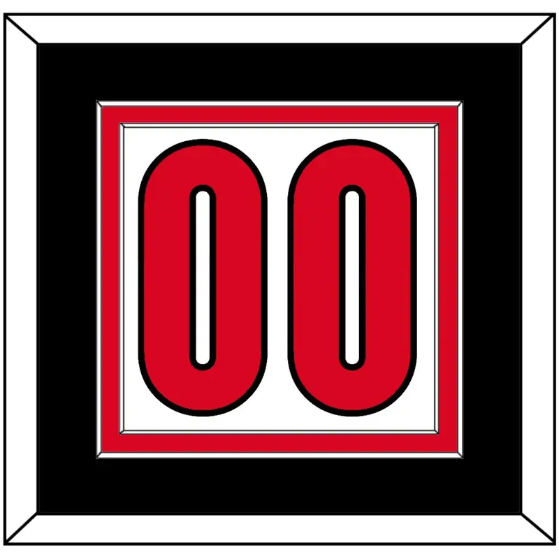 Canada Mens Hockey Number - 2006 Olympics Home White - Double Mat 3