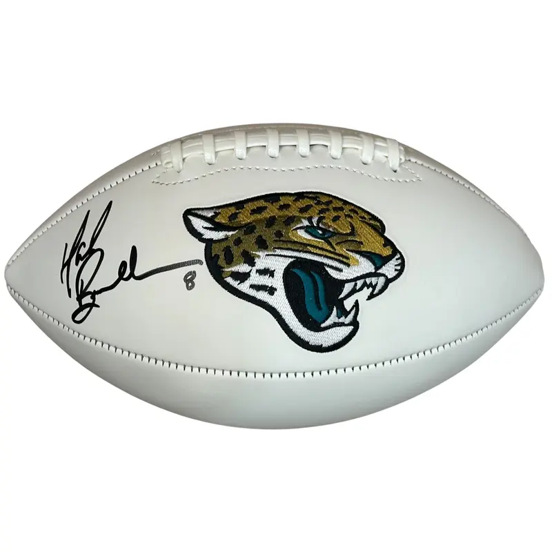 Mark Brunell Autographed Jacksonville Jaguars Logo Football