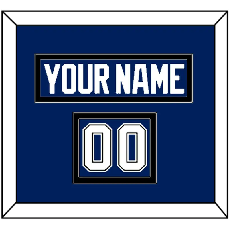 Tampa Bay Nameplate & Number (Shoulder) - Home Blue - Double Mat 3