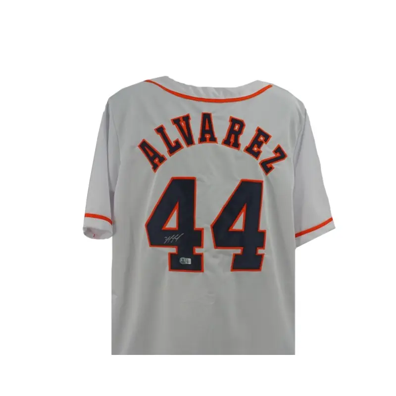 Yordan Alvarez Autographed Houston Astros (White #44) Custom Jersey - JSA