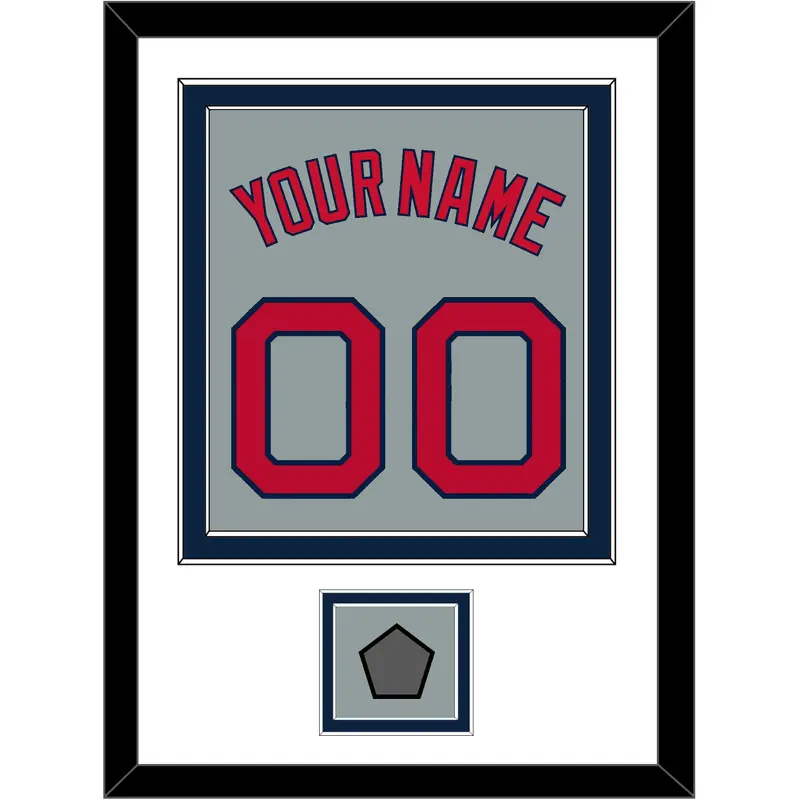 Boston Name, Number & World Series Jersey Patch - Road Gray - Double Mat 2