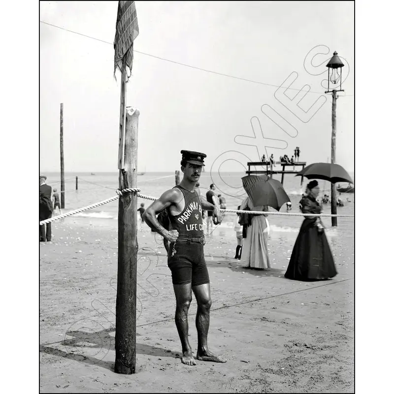 Brighton Beach Lifeguard 8X10 Photo - 1905 New York - 2438