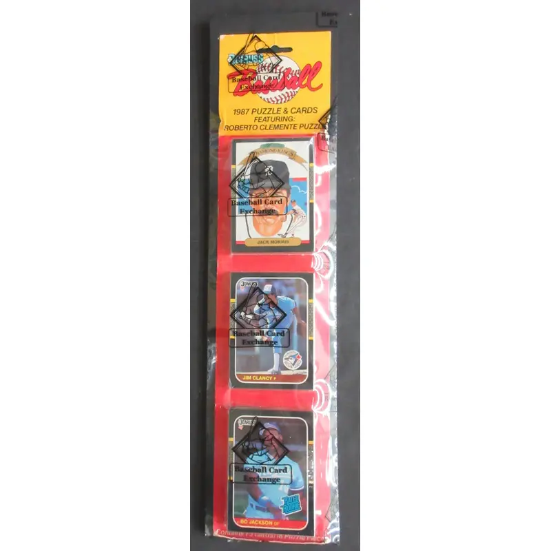 1987 Donruss Baseball Unopened Blister Pack (Bo Jackson Top) (BBCE)
