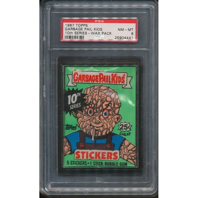 1987 Topps Garbage Pail Kids 10th Series Wax Pack PSA 8 (w/)