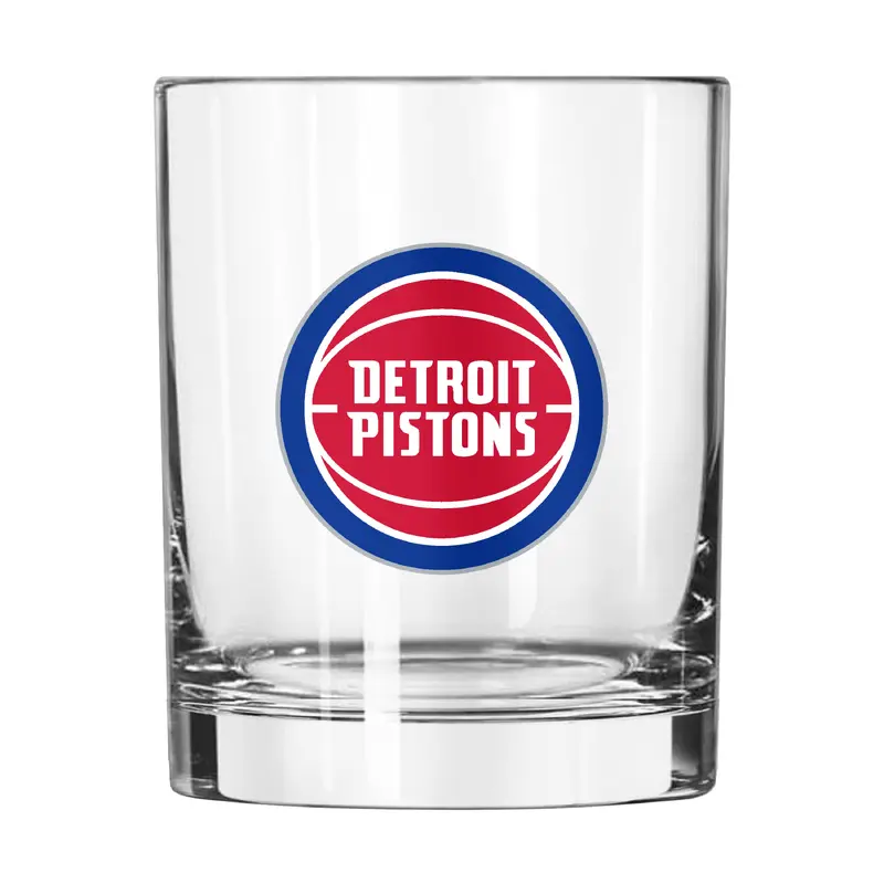 Detroit Pistons 14oz Letterman Rocks Glass