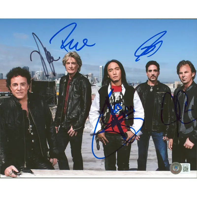 Journey (5) Schon, Pineda, Cain, Valory & Castronovo Signed 8x10 Photo BAS