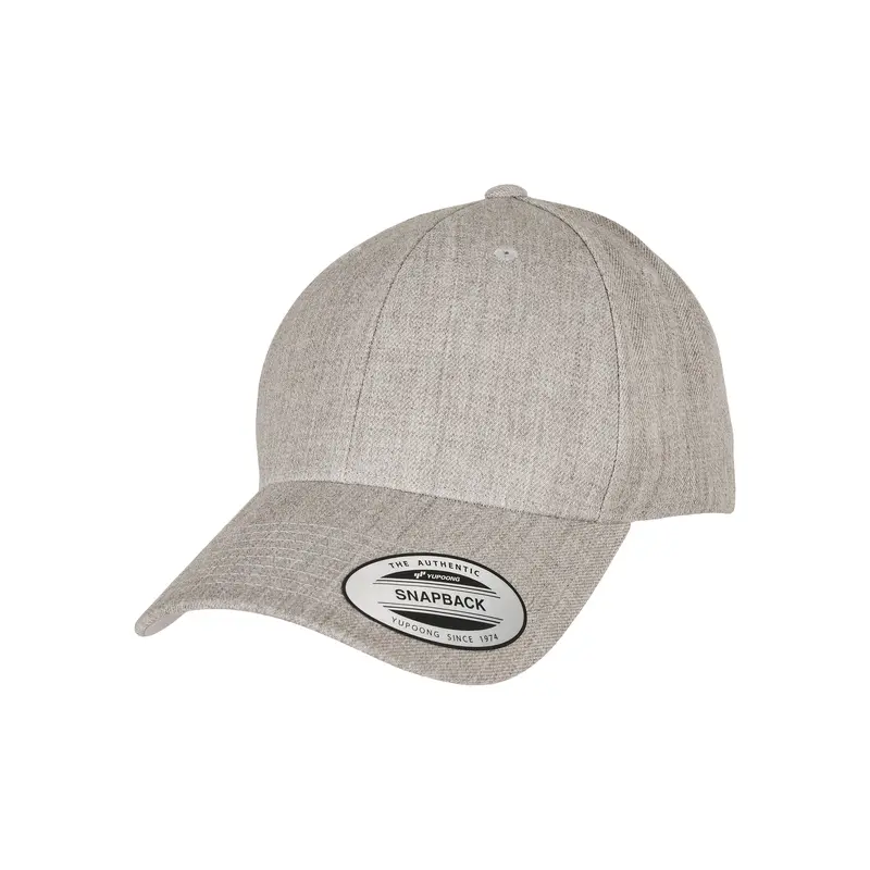 Premium Curved Visor Snapback Cap - Lysegr