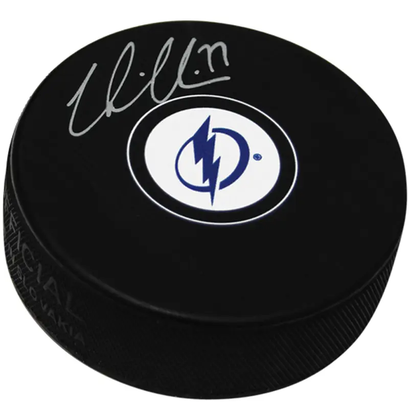 Victor Hedman Autographed Tampa Bay Lightning Hockey Puck - JSA