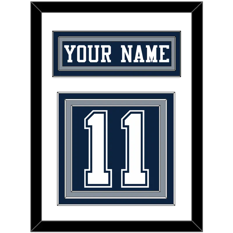 Dallas Nameplate & Number (Back) - Blue Jersey - Triple Mat 1