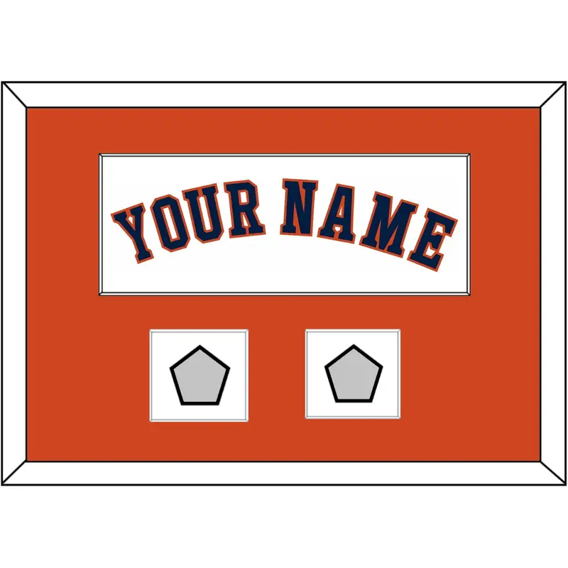 Houston Name & 2 World Series Jersey Patches - Home White - Single Mat 3