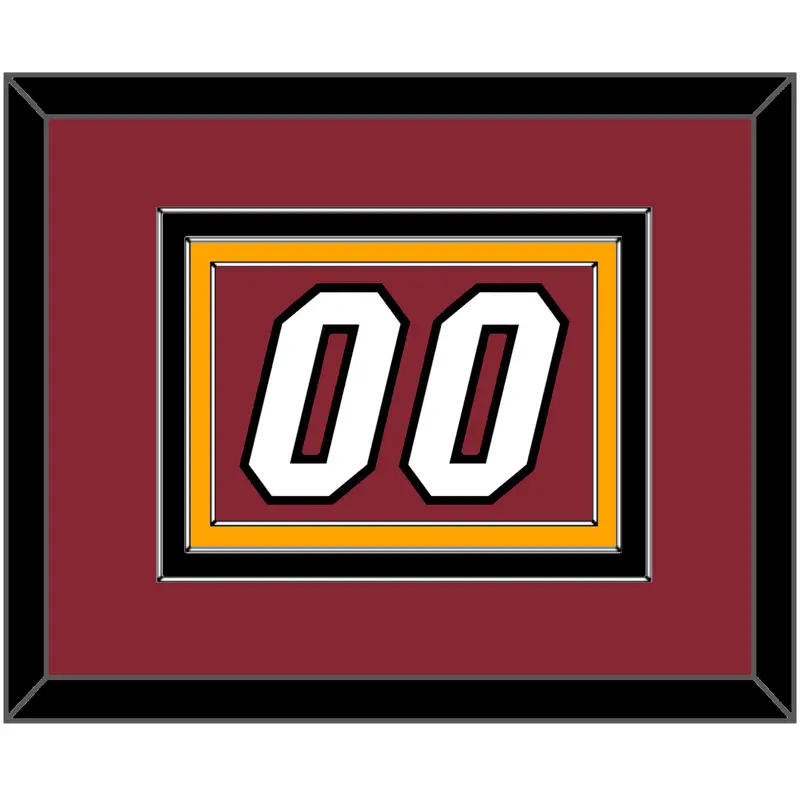 Miami Number - Alternate Red (2009-2017) - Triple Mat 3