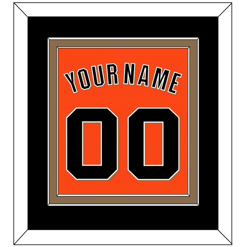 San Francisco Name & Number - Alternate Orange - Double Mat 2