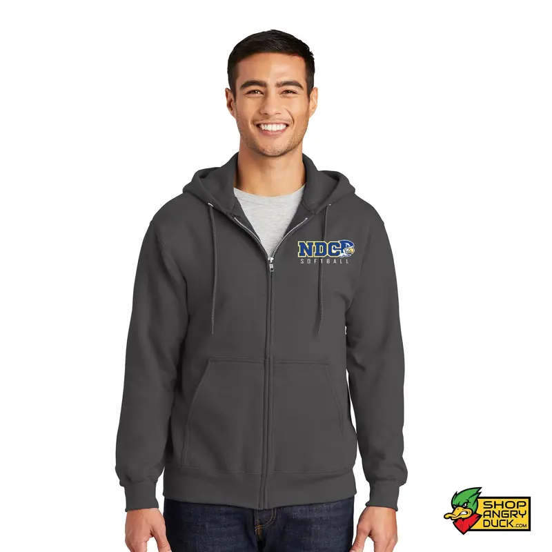 Notre Dame College Falcons Softball Full Zip Hoodie 001