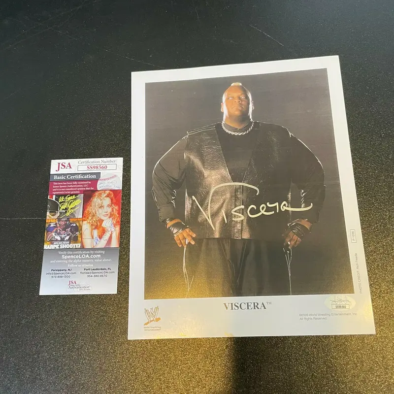 Viscera Signed Autographed Wrestling Photo With JSA COA