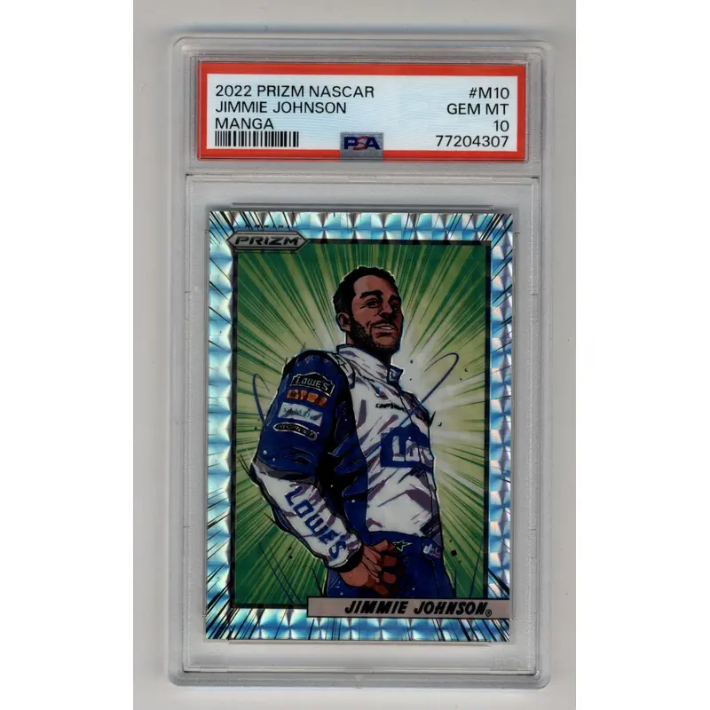 Jimmie Johnson 2022 Prizm Nascar Manga PSA 10 Gem Mint