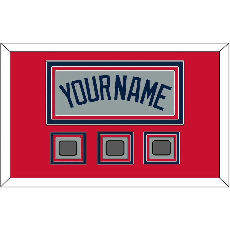 Boston Name & Three World Series Champions Patches - Road Gray (2009-2013) - Triple Mat 2