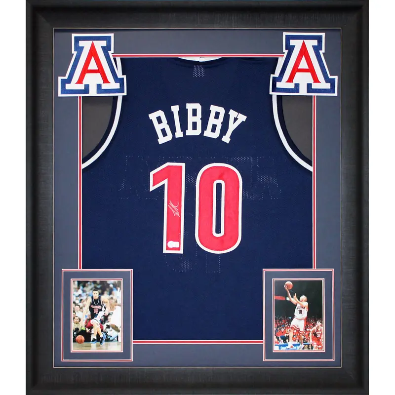 Arizona Mike Bibby Authentic Signed Navy Blue Pro Style Framed Jersey BAS Wit
