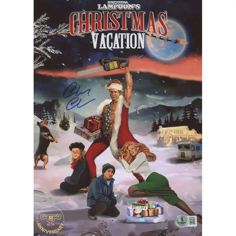 Chevy Chase Christmas Vacation Authentic Signed 8x11 Photo BAS #BQ98484