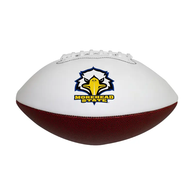 Morehead State Composite Brown Full Size Autograph Football f/ Primary Logo