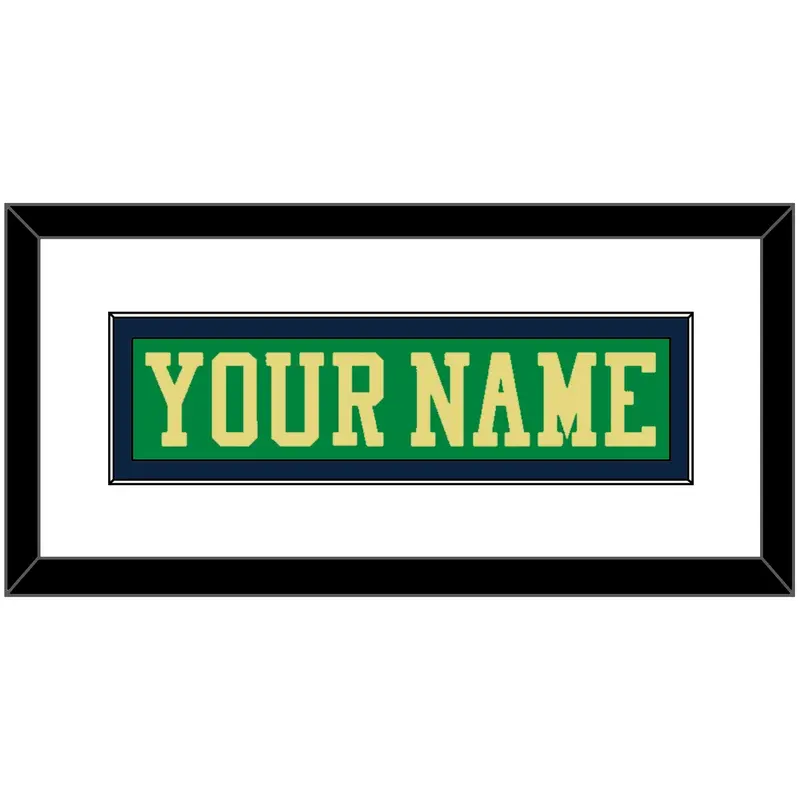 Notre Dame Hockey Nameplate - Alternate Green (2015) - Single Mat 1