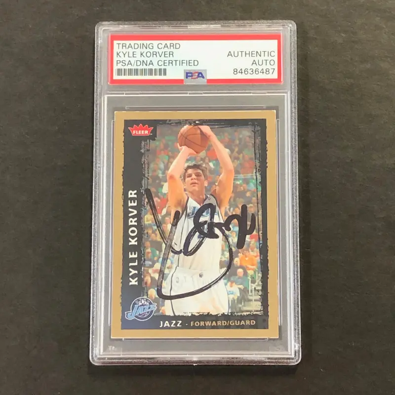 2008-09 Fleer Basketball #125 Kyle Korver Signed Card AUTO PSA Slabbed Jazz