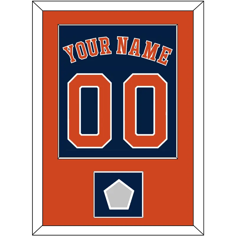 Houston Name, Number & World Series Jersey Patch - Alternate Blue - Single Mat 2
