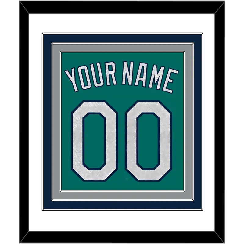 Seattle Name & Number - Alternate Home Green - Triple Mat 1