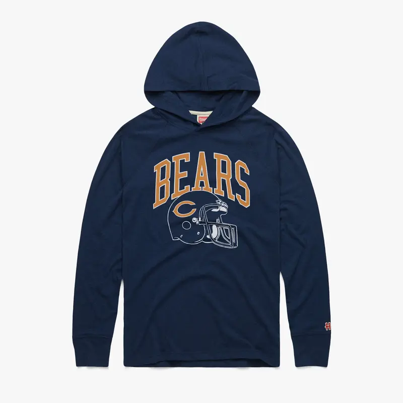 Chicago Bears Helmet Retro Lightweight Hoodie