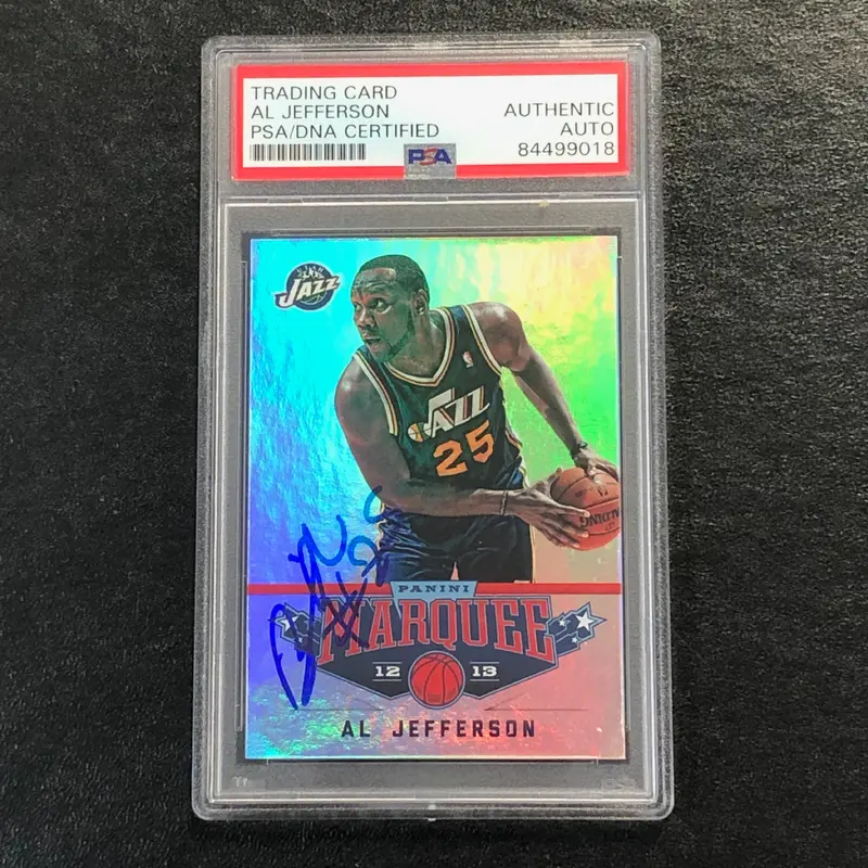 2012-13 Panini Marquee #64 Al Jefferson Signed AUTO PSA Slabbed Jazz