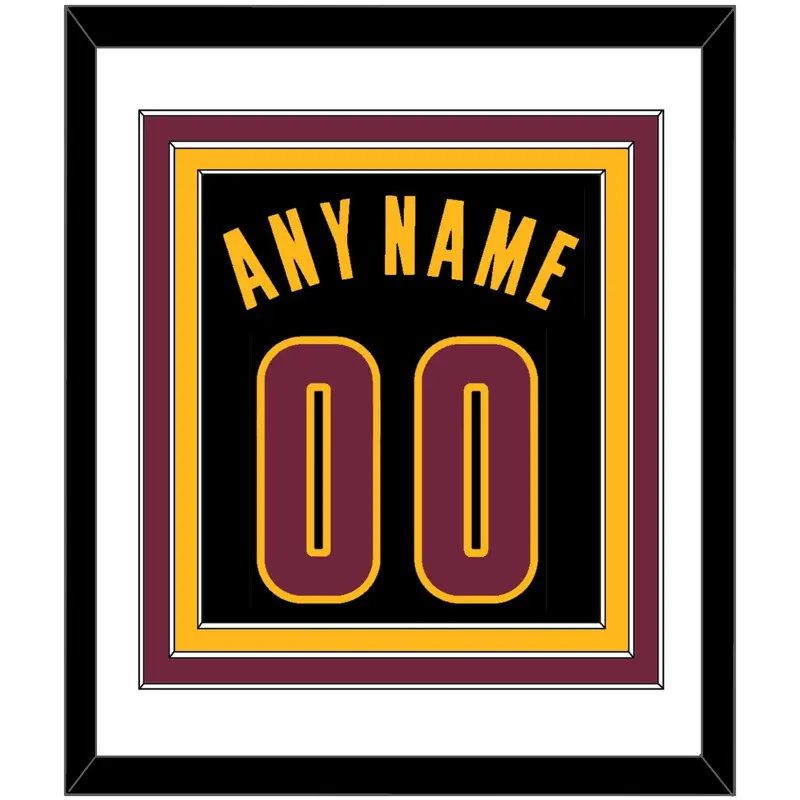 Cleveland Name & Number - Black Pride (2015-2017) - Triple Mat 1