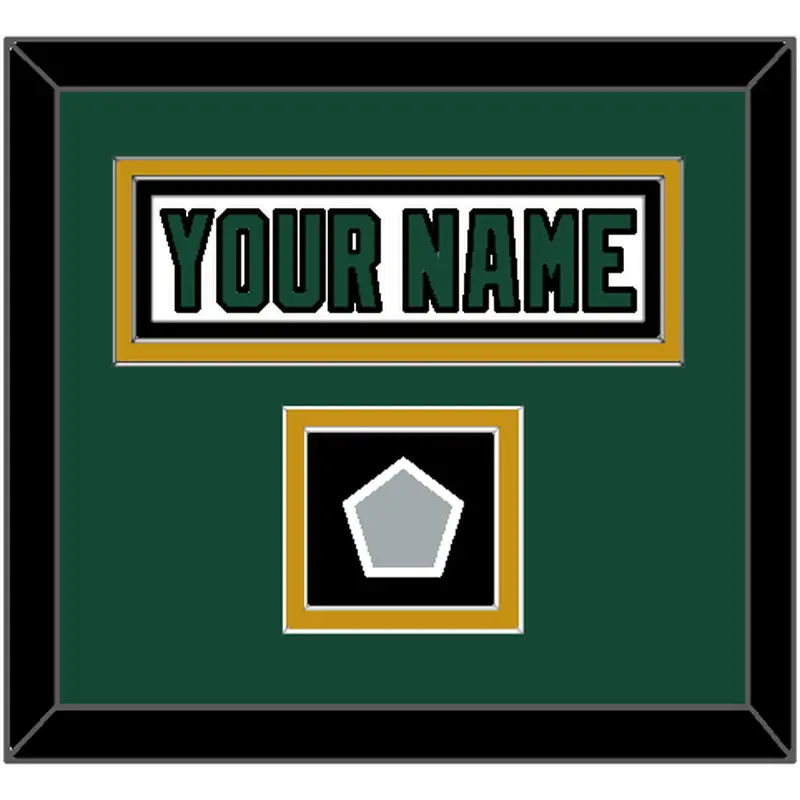 Dallas Nameplate & Stanley Cup Champions Patch - Home White (1994-1999) - Double Mat 3