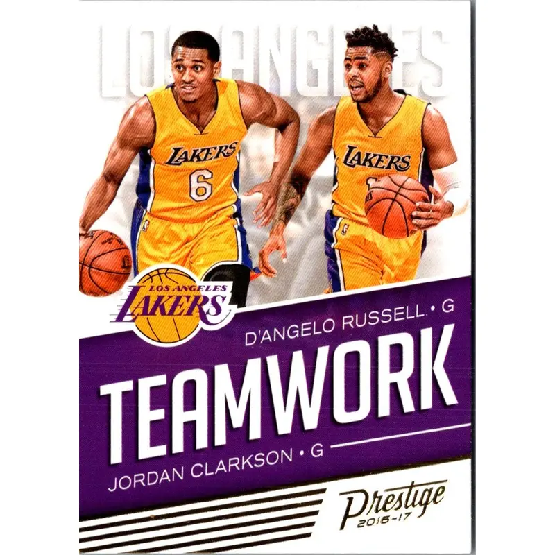 2016 Panini Prestige Teamwork Jordan Clarkson/D'Angelo Russell #14